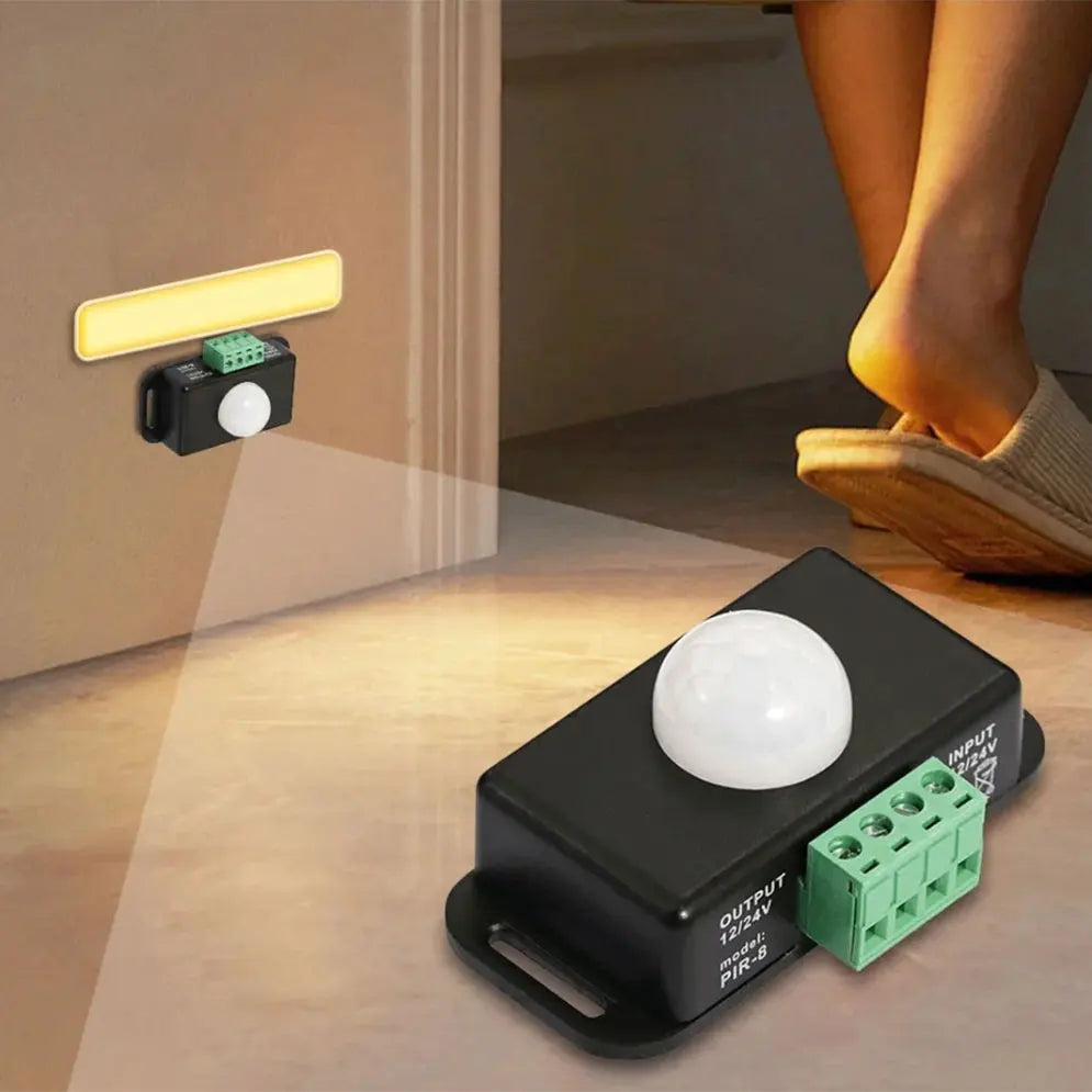 DC 12V-24V 8A PIR Motion Sensor Switch Automatic Adjustable Motion Sensor Motion Sensor Infrared PIR for LED Light