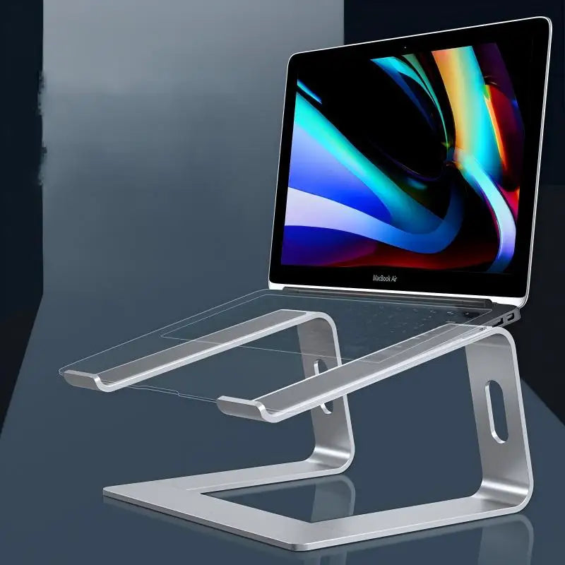 Ergonomic Aluminum Laptop Stand with Cooling & Non-Slip Design, Adjustable Portable Notebook Riser for 10-17 Inch Macbook Dell