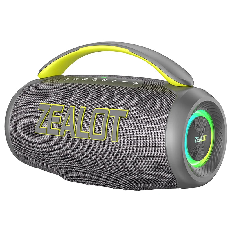 -P12 Speaker 60W Portable Bluetooth Speaker with IPX6 Waterproof, Comfortable Handle,Controllable Lighting,Tf,Usb