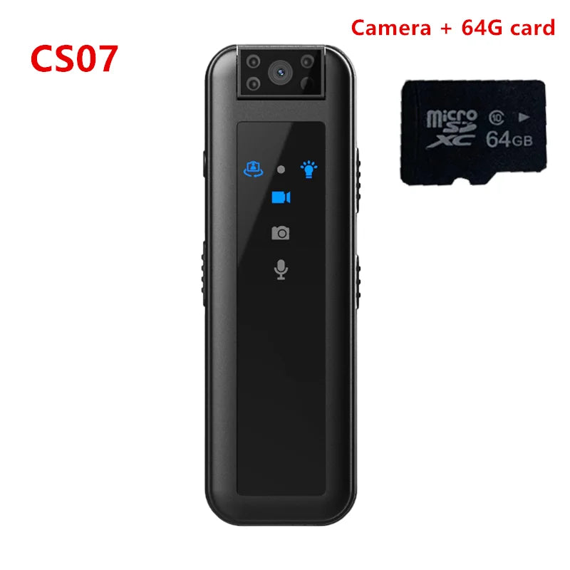 HD 1080P Infrared Night Vision Mini DV Camera, Invisible Motion Monitoring Camera, Portable Outdoor Law Enforcement Recorder