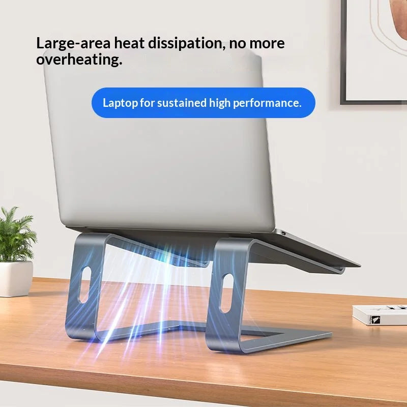 Ergonomic Aluminum Laptop Stand with Cooling & Non-Slip Design, Adjustable Portable Notebook Riser for 10-17 Inch Macbook Dell