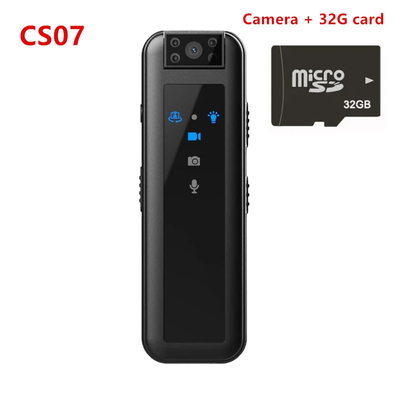 HD 1080P Infrared Night Vision Mini DV Camera, Invisible Motion Monitoring Camera, Portable Outdoor Law Enforcement Recorder