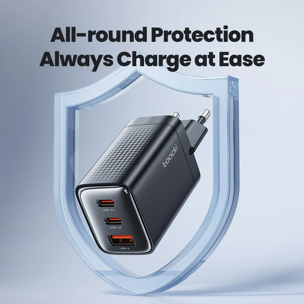Gan 65W USB Type C Charger Fast Charging QC4.0 QC3.0 PD3.0 for Iphone 16 15 14 13 12 Xiaomi 12 11 Samsung S23 S22 Laotop