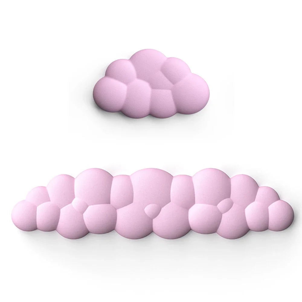Mouse Pad with Wrist Rest Keyboard Cloud Non-Slip Desktop Office Gamer Mouse Wrist Rest Ergonomic Comfortable Soft Wrist Rest