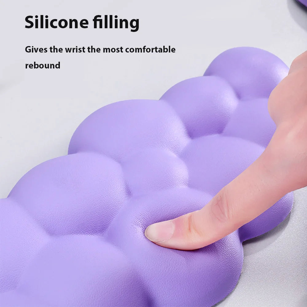 Mouse Pad with Wrist Rest Keyboard Cloud Non-Slip Desktop Office Gamer Mouse Wrist Rest Ergonomic Comfortable Soft Wrist Rest