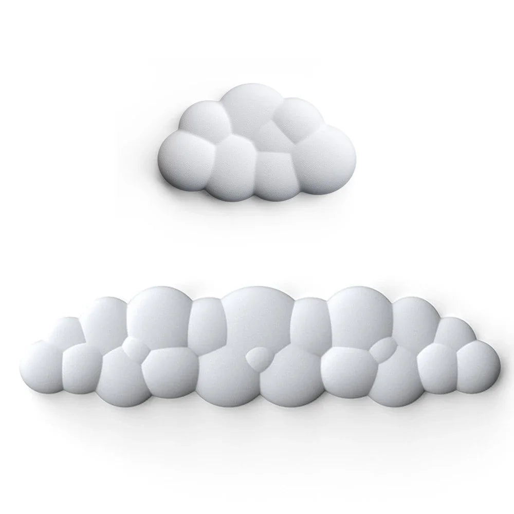 Mouse Pad with Wrist Rest Keyboard Cloud Non-Slip Desktop Office Gamer Mouse Wrist Rest Ergonomic Comfortable Soft Wrist Rest