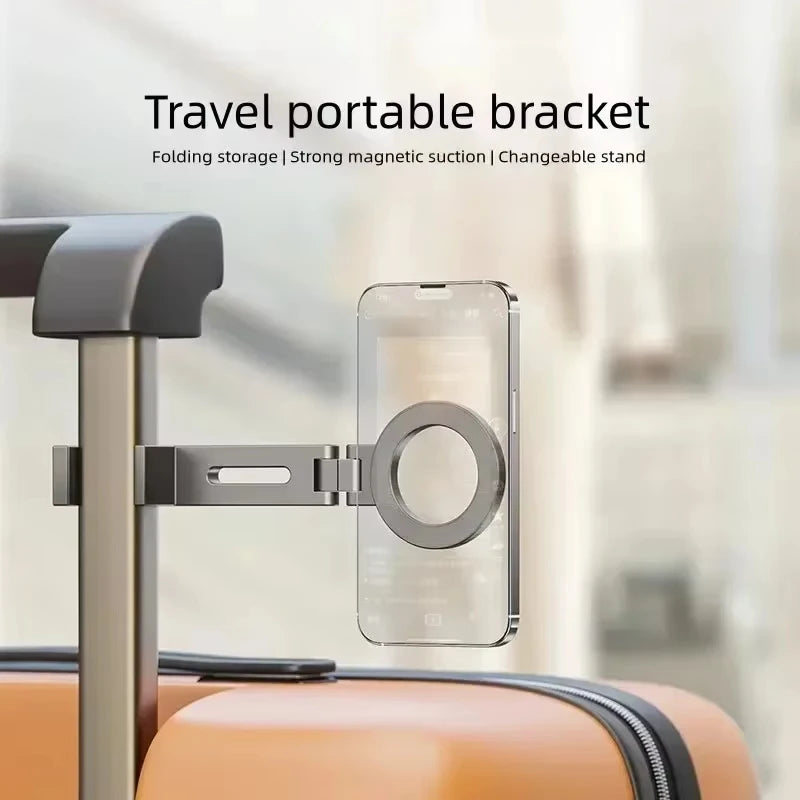 Magnetic Phone Holder Travel Essentials Flexible Rotation Hands-Free Airplane Phone Mount Seat Adjustable Phone Stand