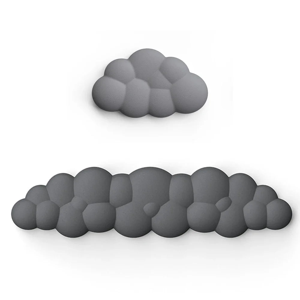 Mouse Pad with Wrist Rest Keyboard Cloud Non-Slip Desktop Office Gamer Mouse Wrist Rest Ergonomic Comfortable Soft Wrist Rest
