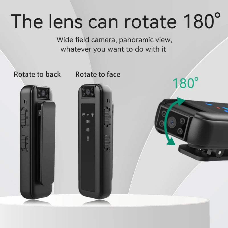 HD 1080P Infrared Night Vision Mini DV Camera, Invisible Motion Monitoring Camera, Portable Outdoor Law Enforcement Recorder