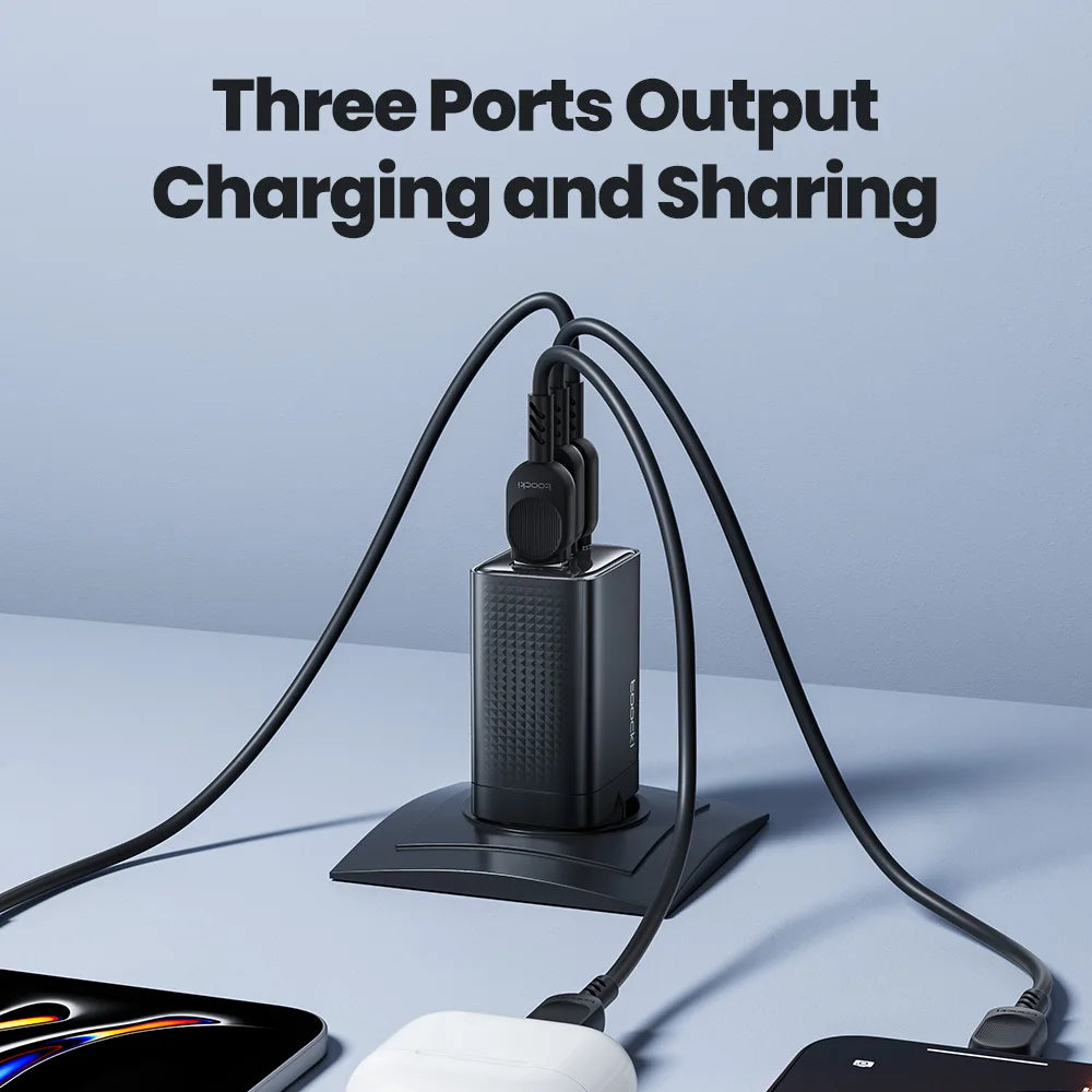 Gan 65W USB Type C Charger Fast Charging QC4.0 QC3.0 PD3.0 for Iphone 16 15 14 13 12 Xiaomi 12 11 Samsung S23 S22 Laotop