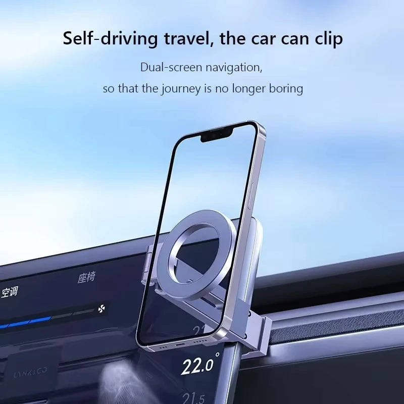 Magnetic Phone Holder Travel Essentials Flexible Rotation Hands-Free Airplane Phone Mount Seat Adjustable Phone Stand