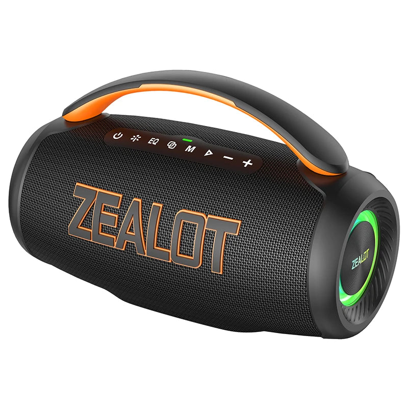 -P12 Speaker 60W Portable Bluetooth Speaker with IPX6 Waterproof, Comfortable Handle,Controllable Lighting,Tf,Usb