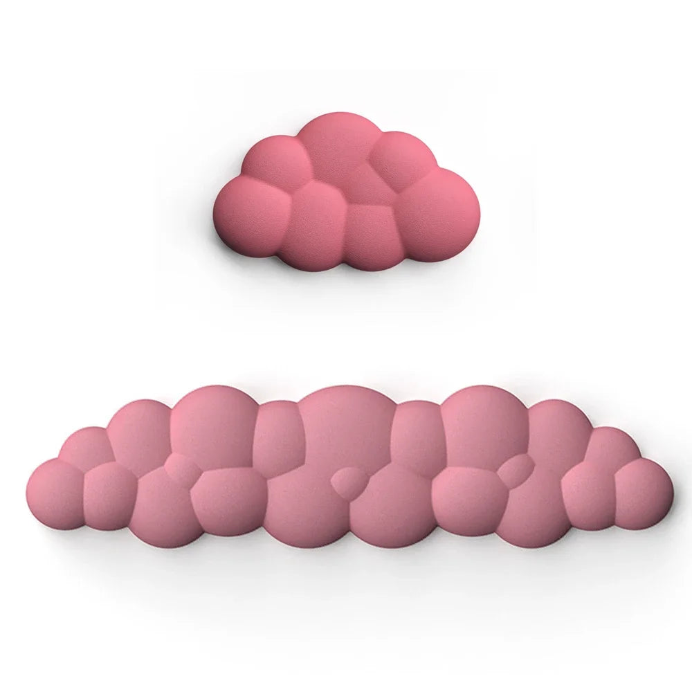 Mouse Pad with Wrist Rest Keyboard Cloud Non-Slip Desktop Office Gamer Mouse Wrist Rest Ergonomic Comfortable Soft Wrist Rest