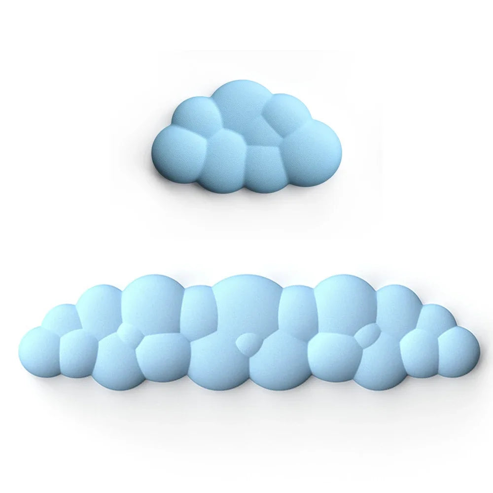 Mouse Pad with Wrist Rest Keyboard Cloud Non-Slip Desktop Office Gamer Mouse Wrist Rest Ergonomic Comfortable Soft Wrist Rest