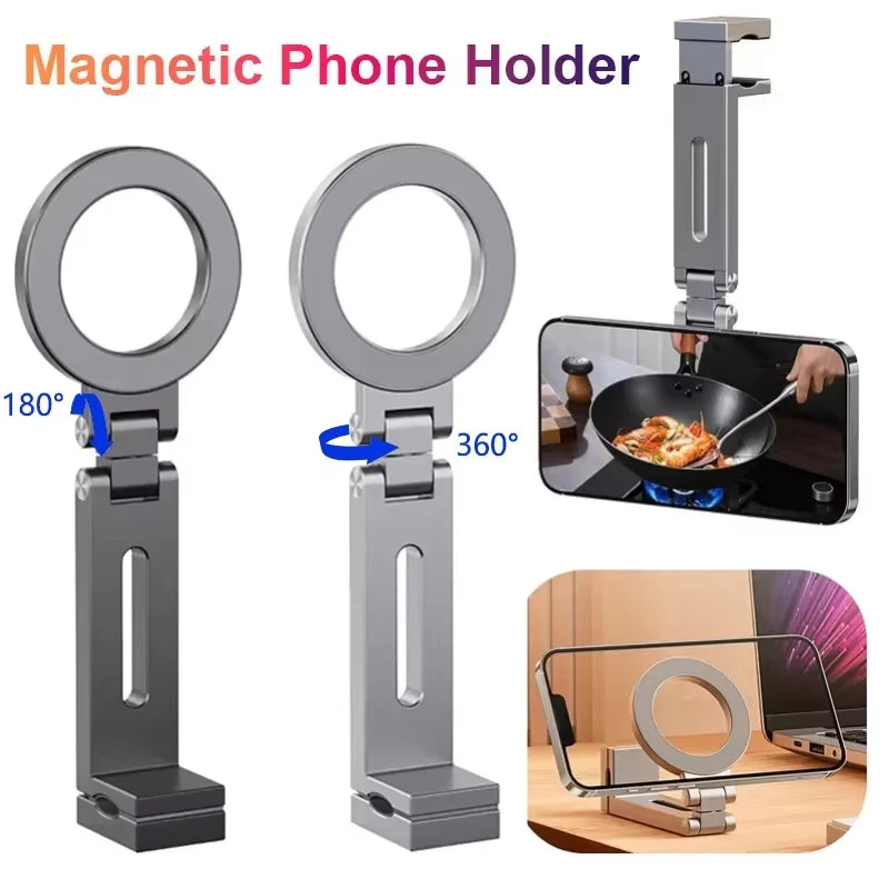 Magnetic Phone Holder Travel Essentials Flexible Rotation Hands-Free Airplane Phone Mount Seat Adjustable Phone Stand