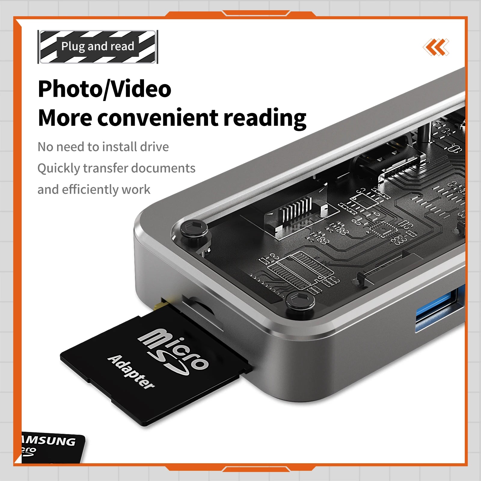 USB C Hub Type C to Ethernet Port PD 100W Adapter for Macbook Pro USB 3.0 Hub Laptop Tablet Usb C Hub Docking Station