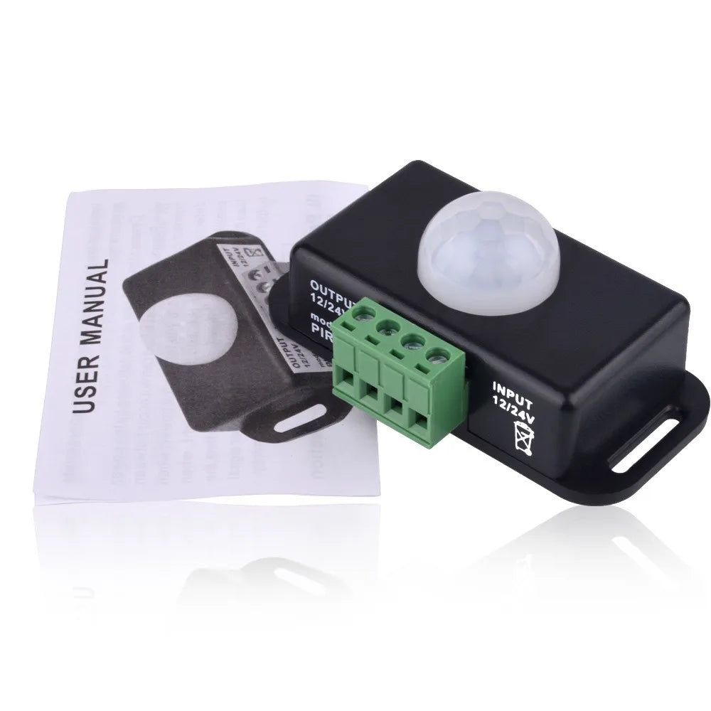 DC 12V-24V 8A PIR Motion Sensor Switch Automatic Adjustable Motion Sensor Motion Sensor Infrared PIR for LED Light